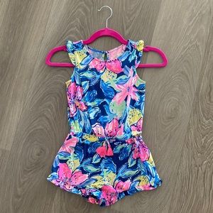 Lilly Pulitzer Tala Romper Nauti Navy Capri Soleil Pink